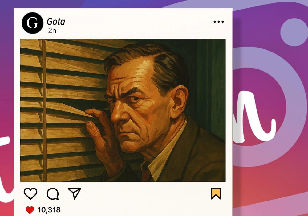 hombre espiando en las redes sociales